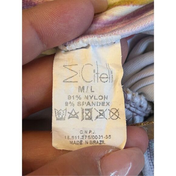 LiCi Fit Workout Set in Electric Sunset Butt scrunch Shorts and Halter Strappy B - Picture 13 of 16